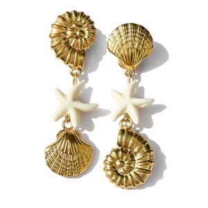 Shell & Starfish Dangle Earrings